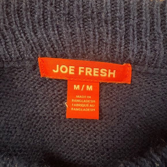 Joe Fresh Navy Cable-Knit Sweater – Textured Knit – Size M - Picture 2 of 2